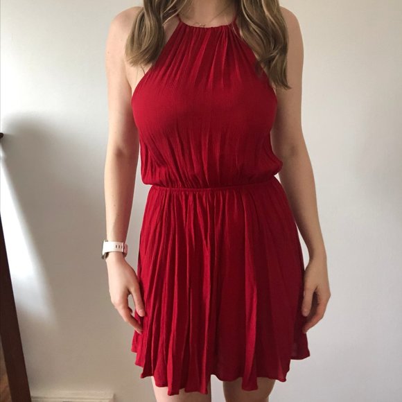 Red Halter Neck Sundress - Picture 1 of 1